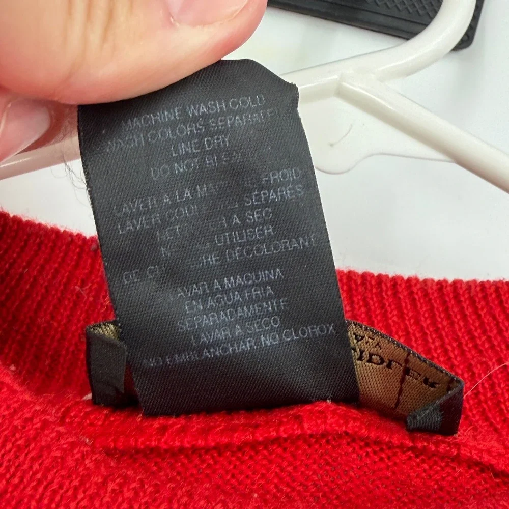 Zeidler & Zeidler Mens Red Wool Blend Mock Neck Sweater Made in Italy Size L